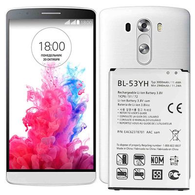 ダブルIC保護 3000mAh BL-53YH D851 D852 D855 LG LS470用の携帯電話バッテリー