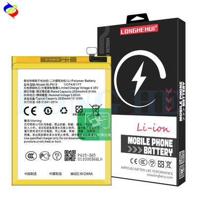 OEM BLP615 3.85V 2550mAh 9.81Wh OPPO A37M Neo9用の高容量携帯電話バッテリー