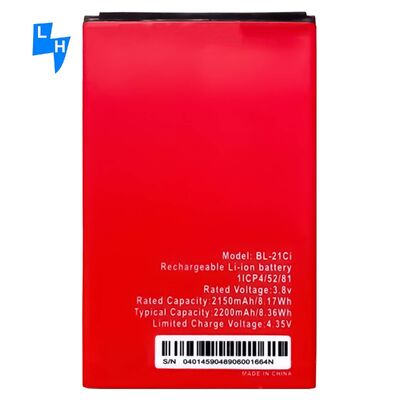 ブラック 2200mAh 容量 BL-21Ci OEM itel A33 電池用のリチウムイオン携帯電話バッテリー