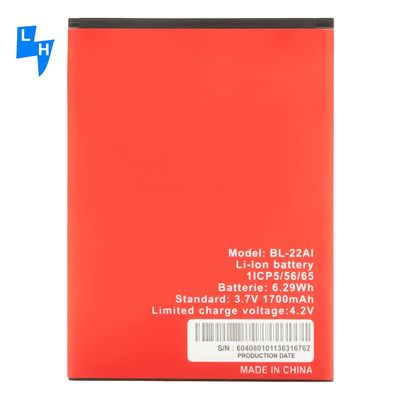 双 IC 保護 BL-22AI 1700mAh itel バッテリー用の OEM リチウムイオン携帯電話 バッテリー