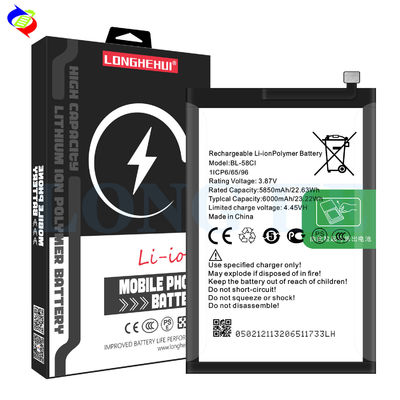 高容量6000mAh リチウムイオンポリマー電池 BL-58CI itel P40 P662L オリジナル 100% 本物