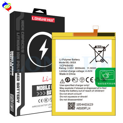 3000mah 3.85v BL-30SX バッテリー リチャージ可能 OEM/ODM インフィニックス X522 0 サイクル 1