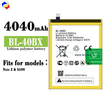 BL-40BX バッテリー交換 インフィニックスノート2 X600 3.8V 4040mAh 上級性能