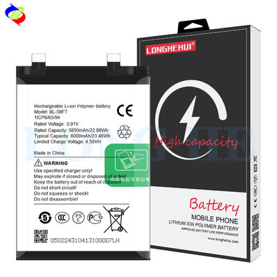 6000mAh 3.91V BL-58FT リチウムポリマーバッテリー 携帯交換用