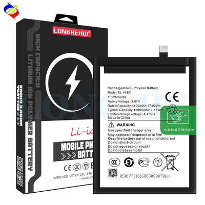 ブラック 4500mAh リチャージ可能な携帯電話バッテリー BL-44EX インフィニックスゼロ X Pro X6811 X6810