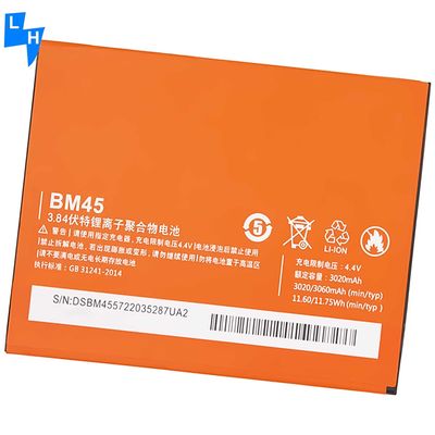 3060mAh 容量 交換バッテリー シャイオミ レドミ ノート 2 用の BM45 防護 双IC