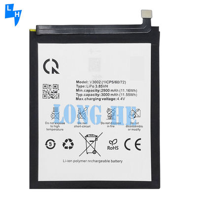 3000mAh 3.85V リチャージ可能なリチウムイオンポリマーバッテリー V3002 Vsmart Joy 1 携帯電話用