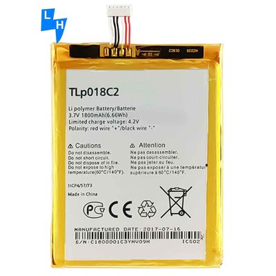 1800mAh リチウムイオンポリマーバッテリー アルカテル ワンタッチアイドル Ultra OT-6033 OT-6033X タブ