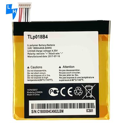 OT7025 OT6030 アルカテル ワンタッチアイドル 携帯電話 スマートフォン バッテリー TLP018B4 3.8V 1500mAh