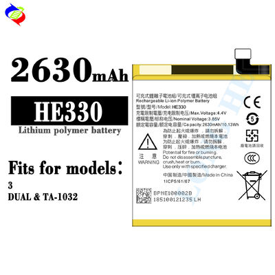 携帯電話のバッテリー HE330 リチャージ可能なリチウムイオンポリマー ノキア3 デュアルTA-1032 2630mAh