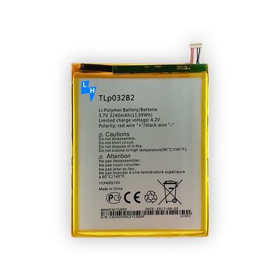 ホワイト TLP030B2 3240mAh モバイルフォンバッテリー アルカテル ポップ7 ポップ7S ポップ7 LTE ピクシ8