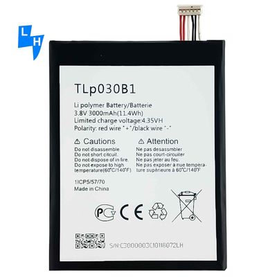 充電可能な3000mAh TLp030B1 リチウムイオンバッテリー アルカテル OT-7045 7045Y 携帯電話
