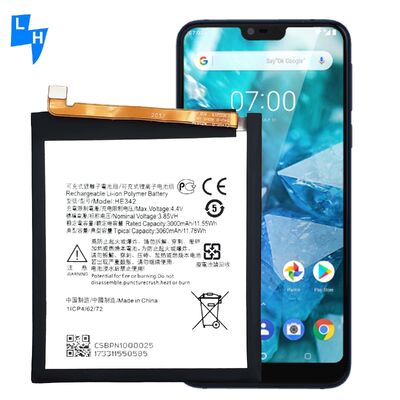 ノキア5 2018 ノキアX5 携帯電話 バッテリー HE342 500pcsのMOQ