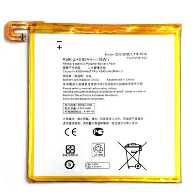 C11P1514 ASUS ZenPad 3 8.0 ZT581KL 4545 4680mAh 3.85V のリチャージ可能なバッテリーパック