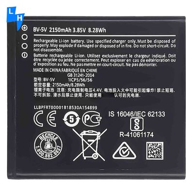 携帯電話 黒 2150mAh BV-5V バッテリー ノキア 1 TA-1047 耐久性
