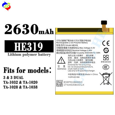 長寿命 デュアルIC保護 モバイル電話バッテリー ノキア3 HE319 TA-1032