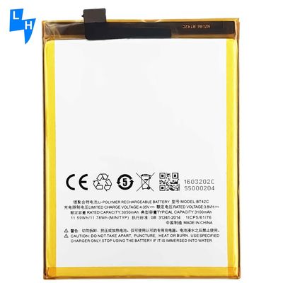500pcs OEM BT42C メイズーブルー・チャーム・ノート2 メイズー・M2・ノート用の携帯電話バッテリー