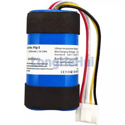 再充電可能なリポリマー 1INR 19/66-2 ID1060-B スピーカーバッテリー JBL-Flip 5 3.7V 5200mah