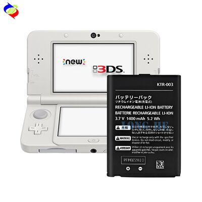 1400mAh バッテリー ニンテンドー3DS リチャージ可能なゲームプレーヤー 双IC保護 黒